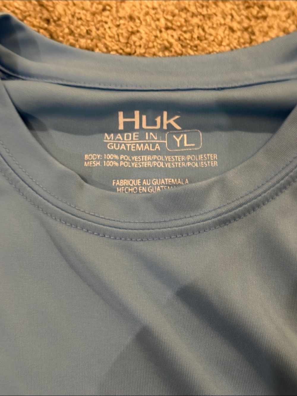 Huk Performance Fishing Rash Guard — Light Blue - Picture 3 of 3